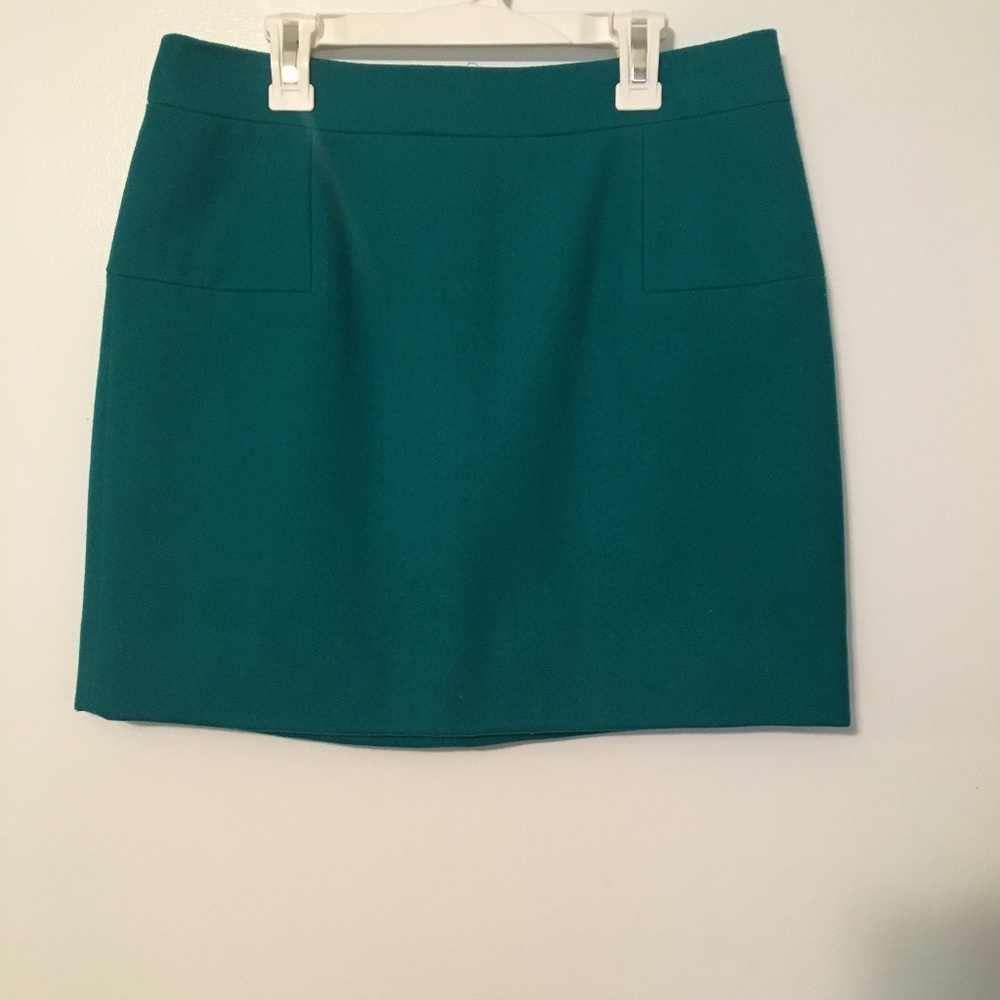 Emerald Green Wool Skirt